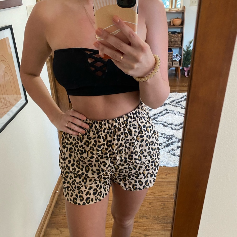 H&M leopard shorts!